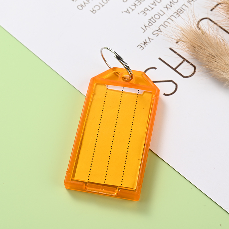 Picture of Plastic Key Plate Rental Color Number Plate Key Artifact Label Management Can Mark Plate Key Chain Key Ring