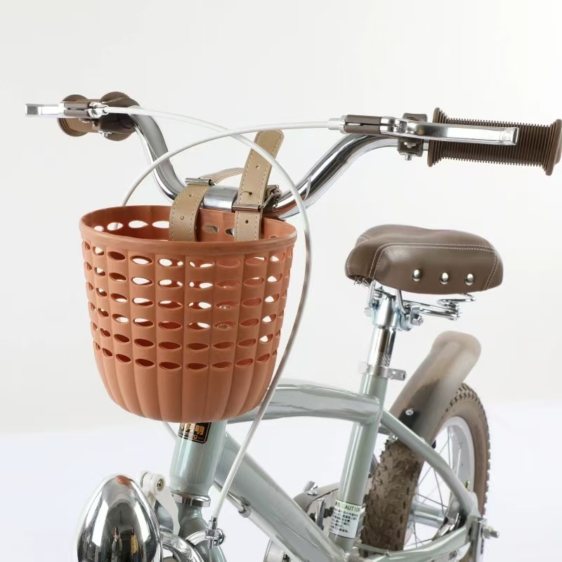 Children's Bicycle Basket Retro Woven Basket Baby Stroll Basket Front Basket Front Basket Baby Walking Artifact