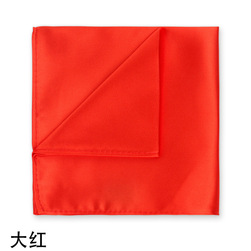 Picture of Solid color dress suit pocket towel men's small square wedding dress breast towel handkerchief black red blue green purple wholesale