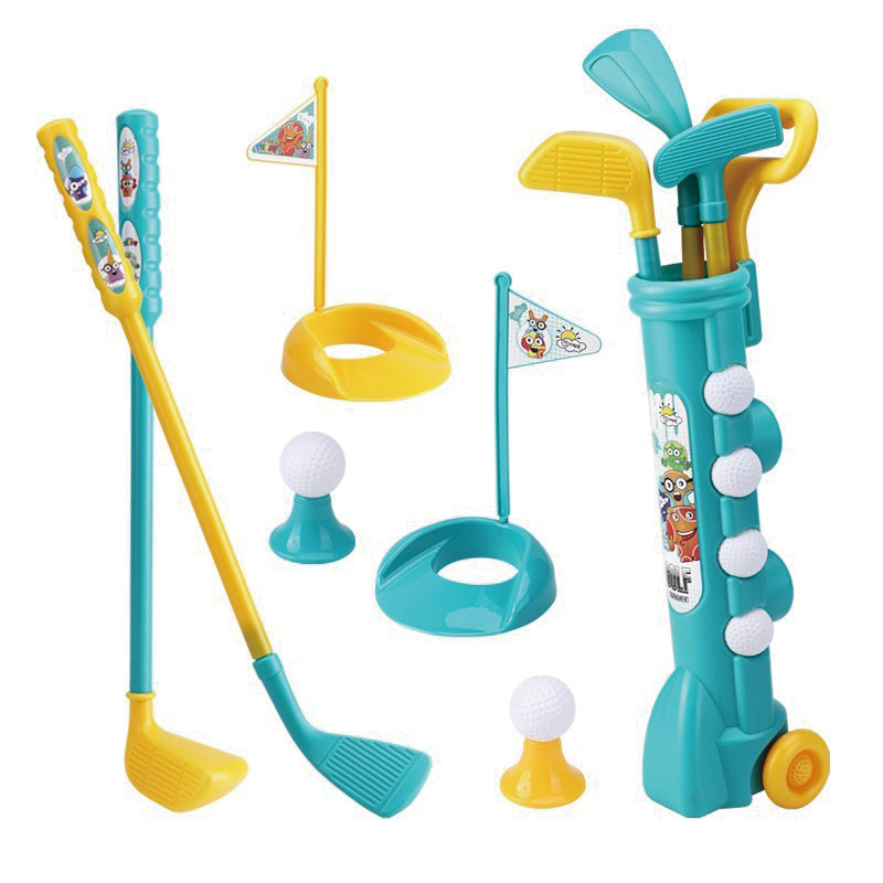 Picture of Children's Indoor and Outdoor Parent-Child Interactive Fitness Sports Ball Toys Simulation Golf Club Set Foreign Trade