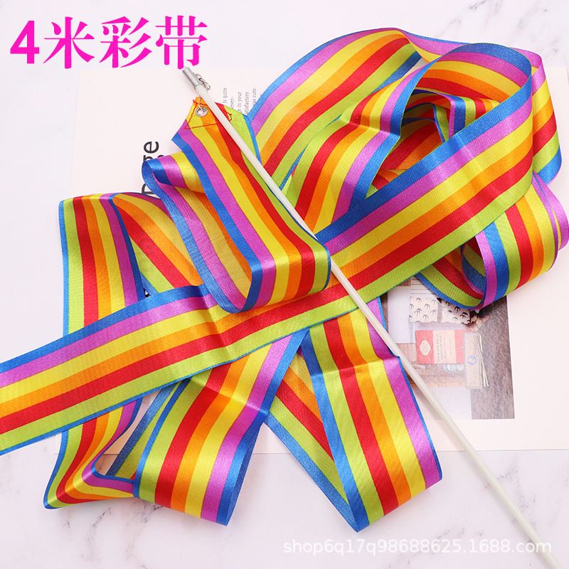 Picture of 4 m Gymnastics Ribbon Color Ribbon Adult Art Dance Performance Props Dance Ribbon Children's Toys Ribbon