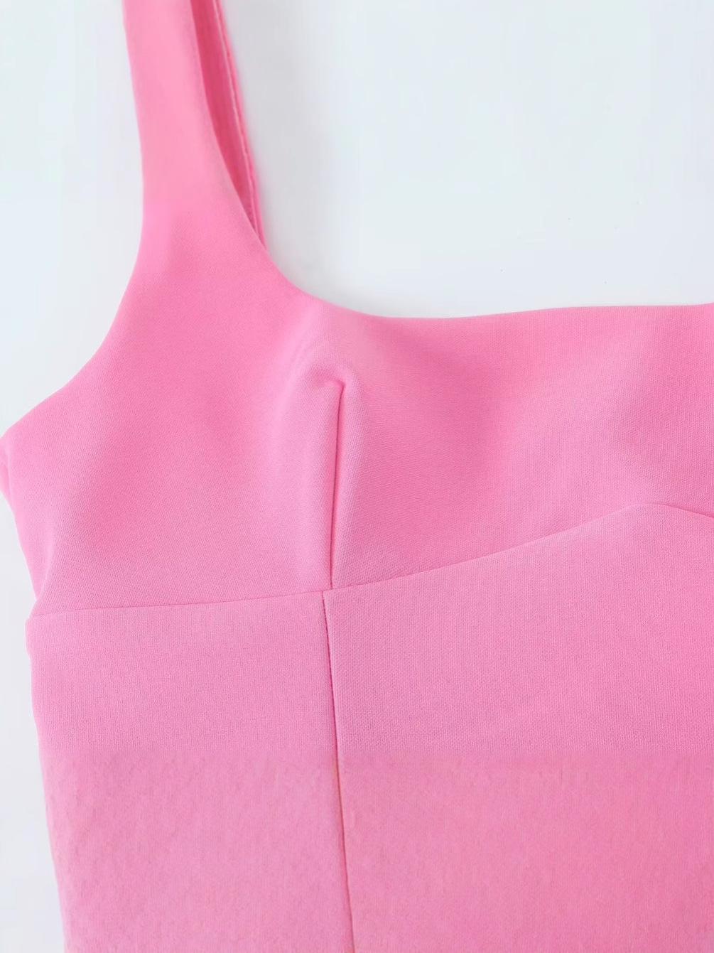 Picture of Women's Clothing European and American Style 2025 Summer New French Style Sweet Slim-fit Back Bow Small Top for Women