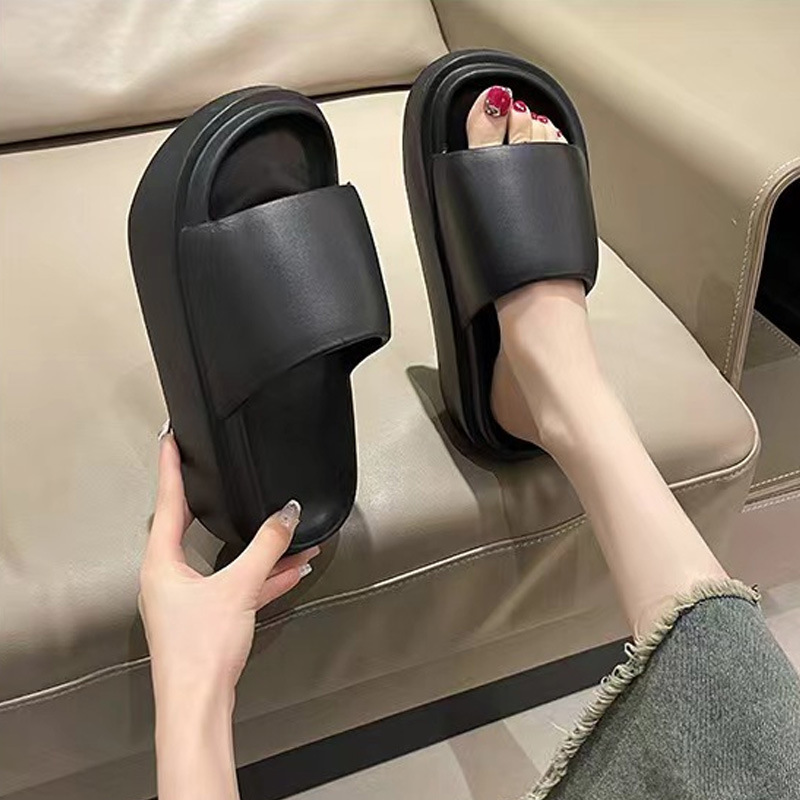 New women's slippers, women's summer indoor home platform flip-flops, casual wear, sandals, muffin heels