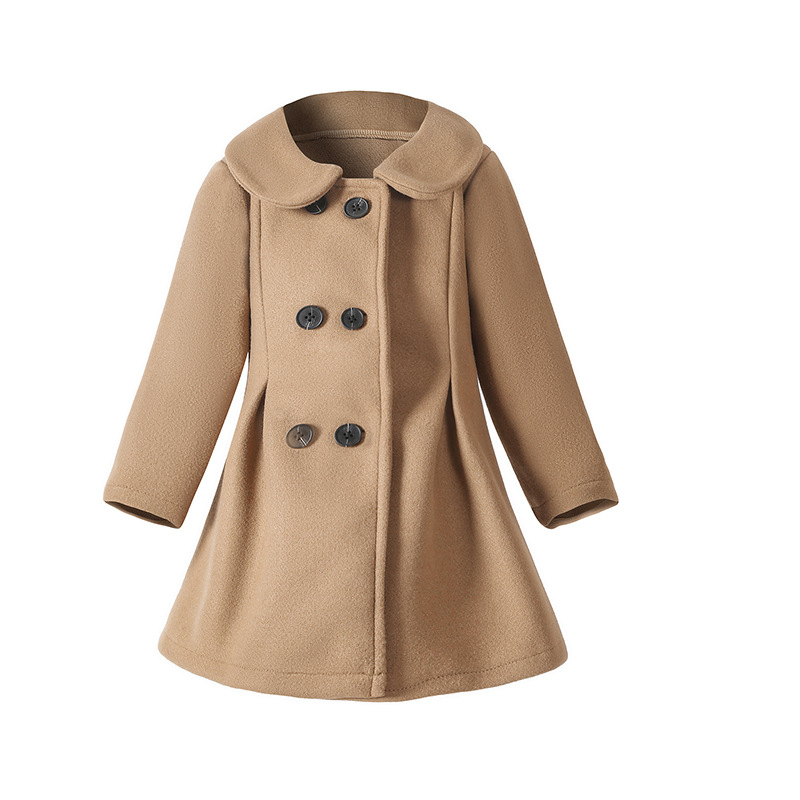 Picture of Cross-border girls autumn and winter foreign-style woolen coat baby winter children's thick warm coat children's clothing wholesale
