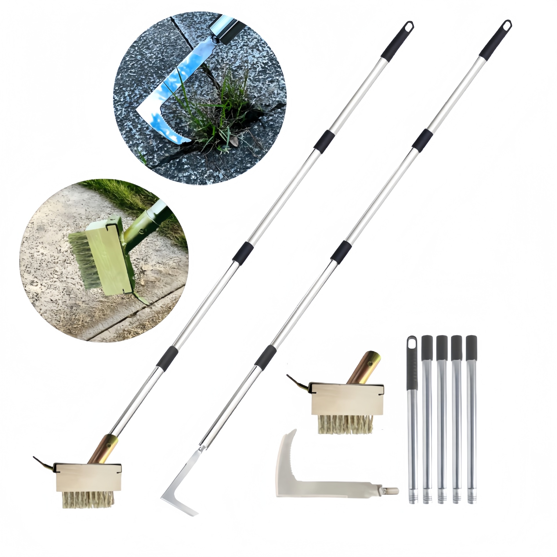 stainless steel weeding hook crevice brush garden floor tile floor joints weed cleaning tool weeding brush garden weed eater