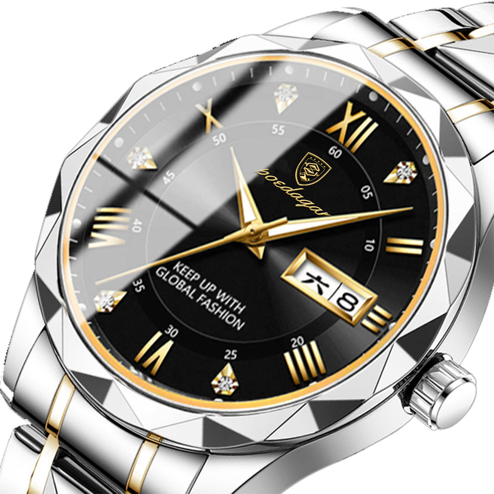 Picture of Swiss brand waterproof luminous new men's watch belt quartz watch live foreign trade explosions a generation of hair