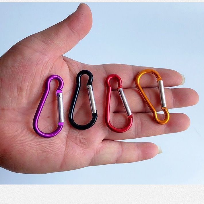 Picture of Gourd-shaped D-shaped No. 5 multi-color keychain kettle buckle backpack buckle aluminum alloy quick hanging portable carabiner