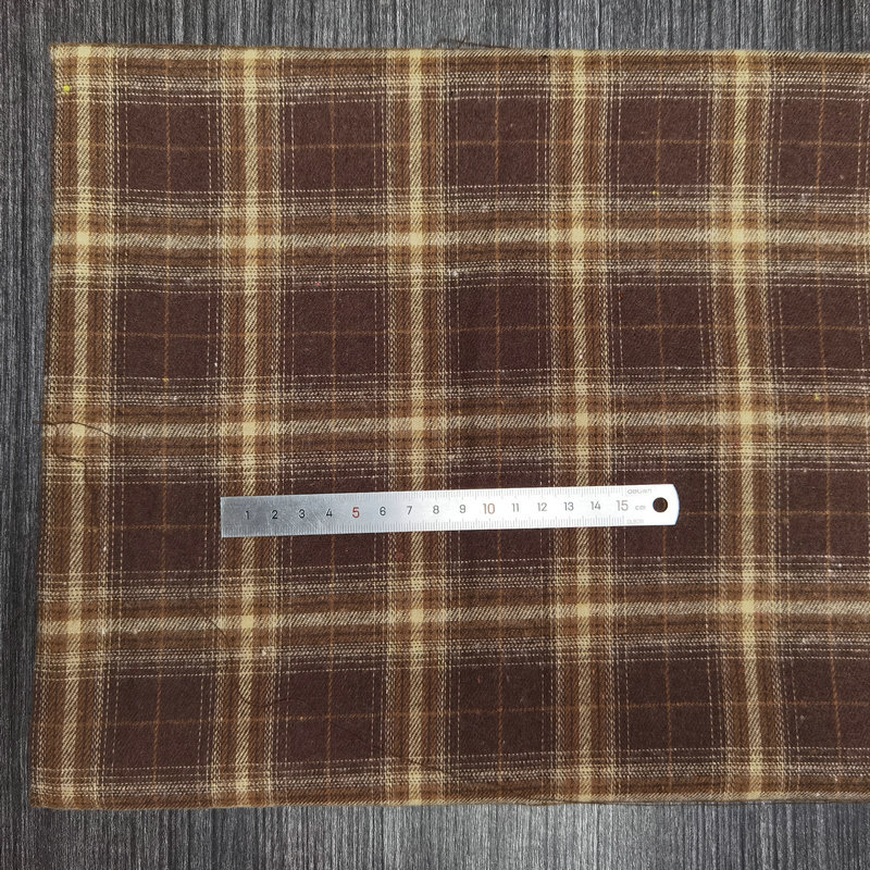 Picture of Spot twill sanding cotton plaid children's shirt plaid fabric 21 yarn-dyed flannel decorative fabric