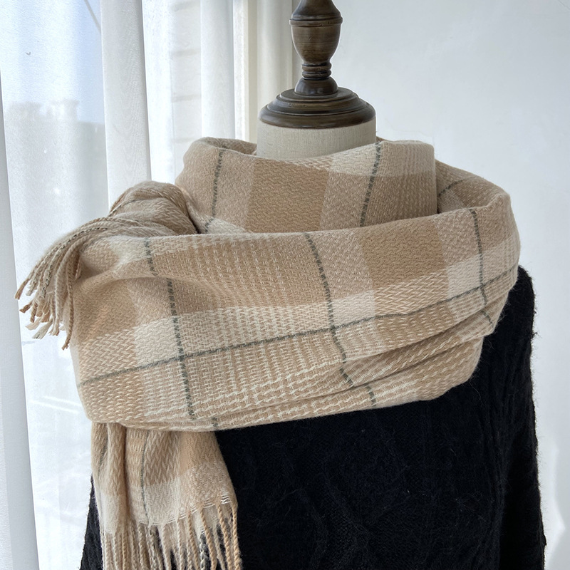 Picture of Scarf shawl ladies autumn and winter stall wholesale 2022 new Korean student Joker imitation cashmere plaid scarf