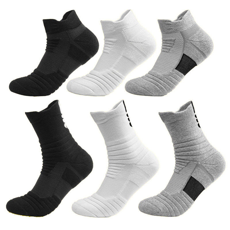 Cross-border 47 plus size Sports Socks Men's Non-slip Towel Bottom Combat Basketball Socks All-match Outdoor Running Socks