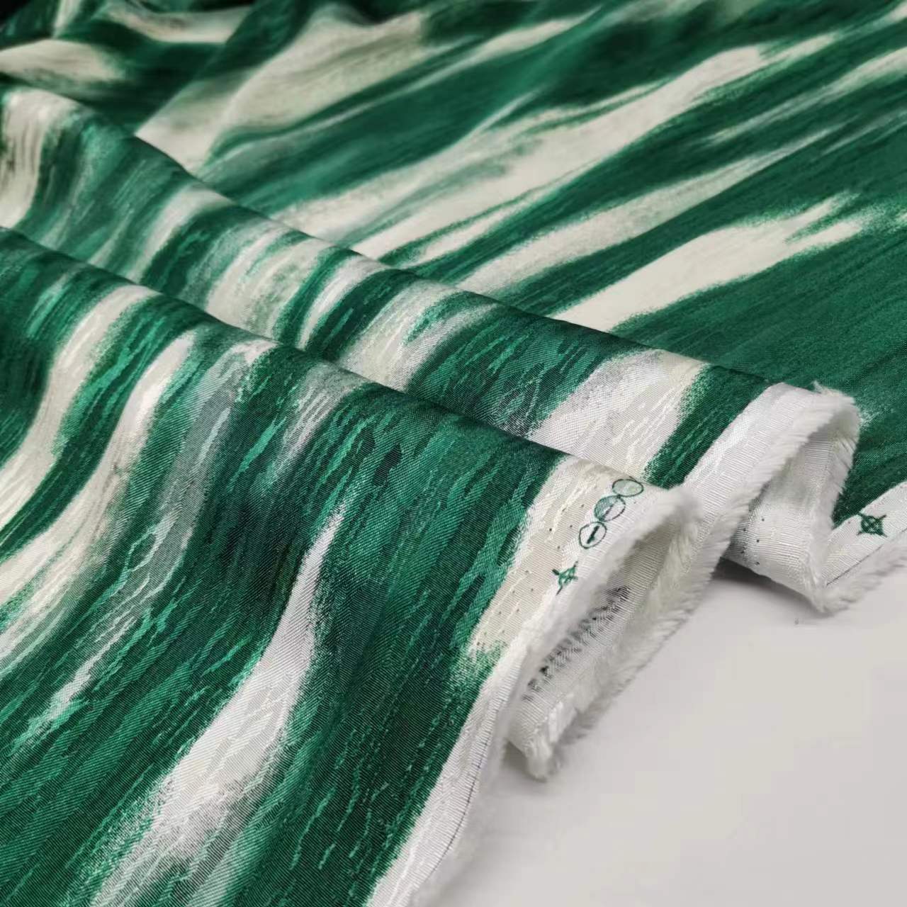 High-End Smooth High-Count Cotton Jacquard Satin Fabric Cheongsam Tang Suit Hanfu Skirt Wide-Width Fabric