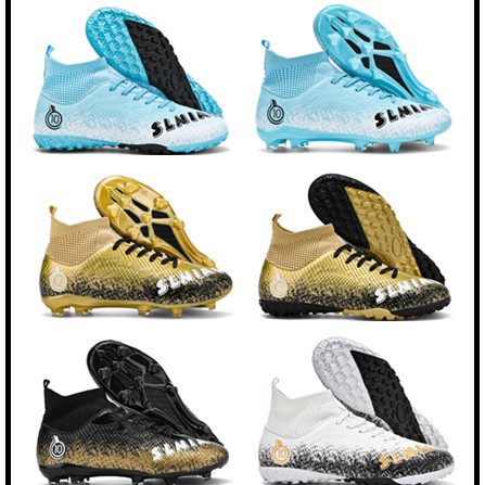 Cross-border high football shoes spikes broken nails FG sneaker men and women students campus sports people grass training shoes wholesale