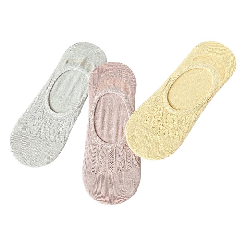 Boat Socks Women's Invisible Socks Do Not Fall Off Women's Pure Color Cotton Socks Summer Socks Shallow Mouth Thin Socks Zhuji Mesh Women's Socks
