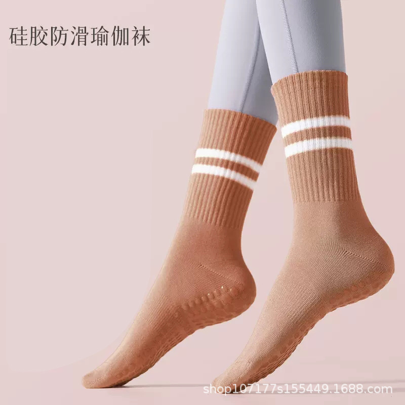 Picture of Yoga socks with shark pants non-slip professional women's autumn and winter Pilates adult sports fitness floor socks