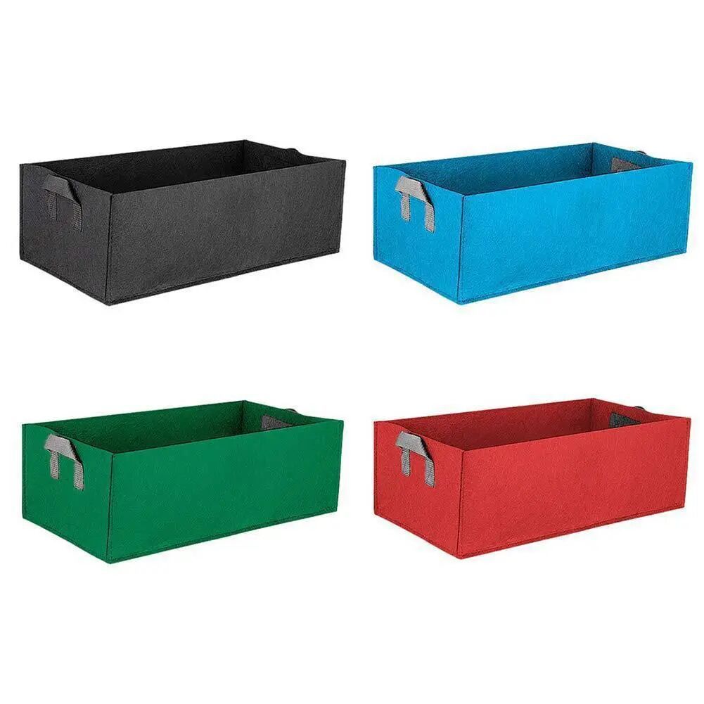 Hot-Selling Rectangular Felt Planting Bags for Flowers, Garden Plants, Non-Woven Fabric Vegetable Seedling Cultivation Gardening
