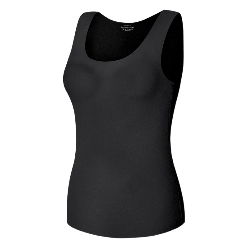 Seamless Vest Women's fleece-lined Thickened Inner Base Shirt Autumn and Winter Slim-fit Vest Sling Top Cold-proof Thermal Underwear