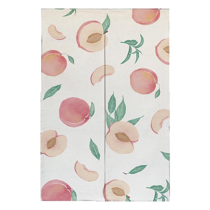 Wholesale Fruit Fabric Door Curtains Small Fresh Decorative Partition Curtains Home Kitchen Anti-Peeping Hanging Curtains Feng Shui Curtains Without Punching
