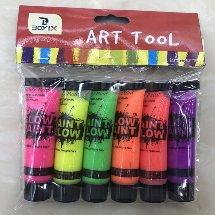 Picture of Cross-border water-based fluorescent face paint fluorescent paint hand-painted paint Halloween face painting diy paint wholesale