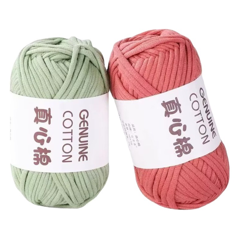 Core-Spun Yarn Cotton Wool Milk Cotton Hand-Knitted Hook Shoes DIY Wool Crochet Thread Nylon Mesh Cotton Thread