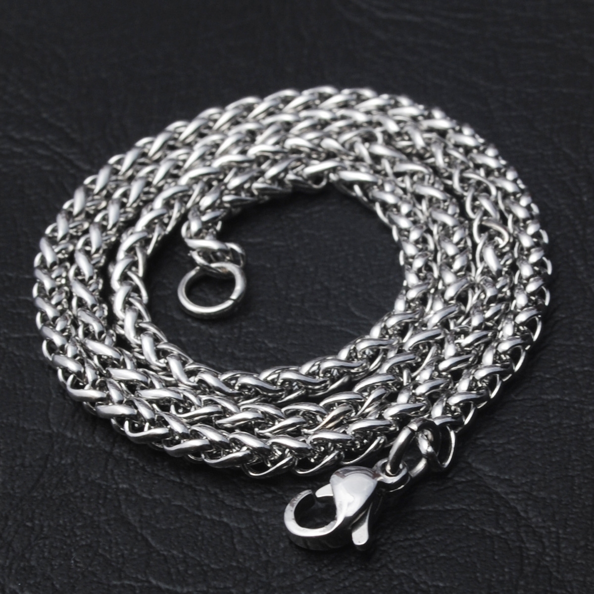 Men's Necklace Stainless Steel Chain diy Jewelry Accessories Titanium Steel European and American Hot-selling Keel Chain Girl's Pendant Matching Chain
