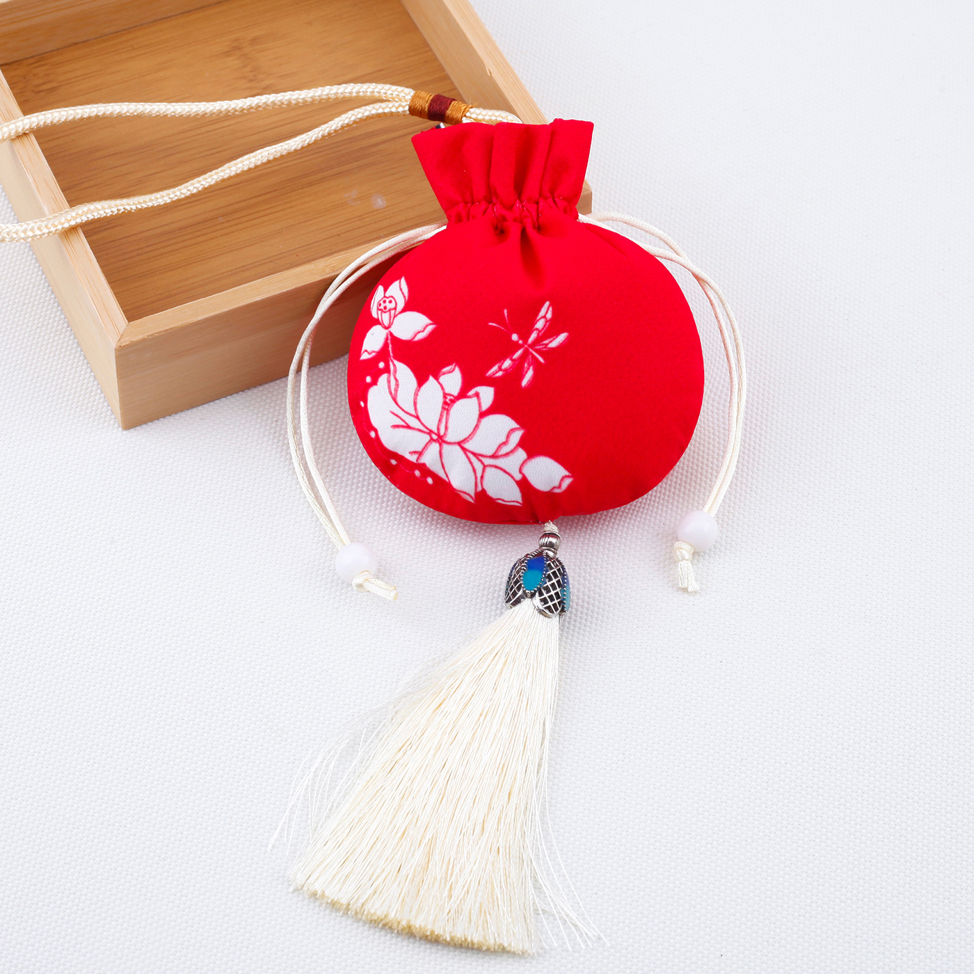 Picture of Qinggeng Dragon Boat Festival sachet empty bag antique embroidery printing purse portable decorative pendant sachet Hanfu sachet