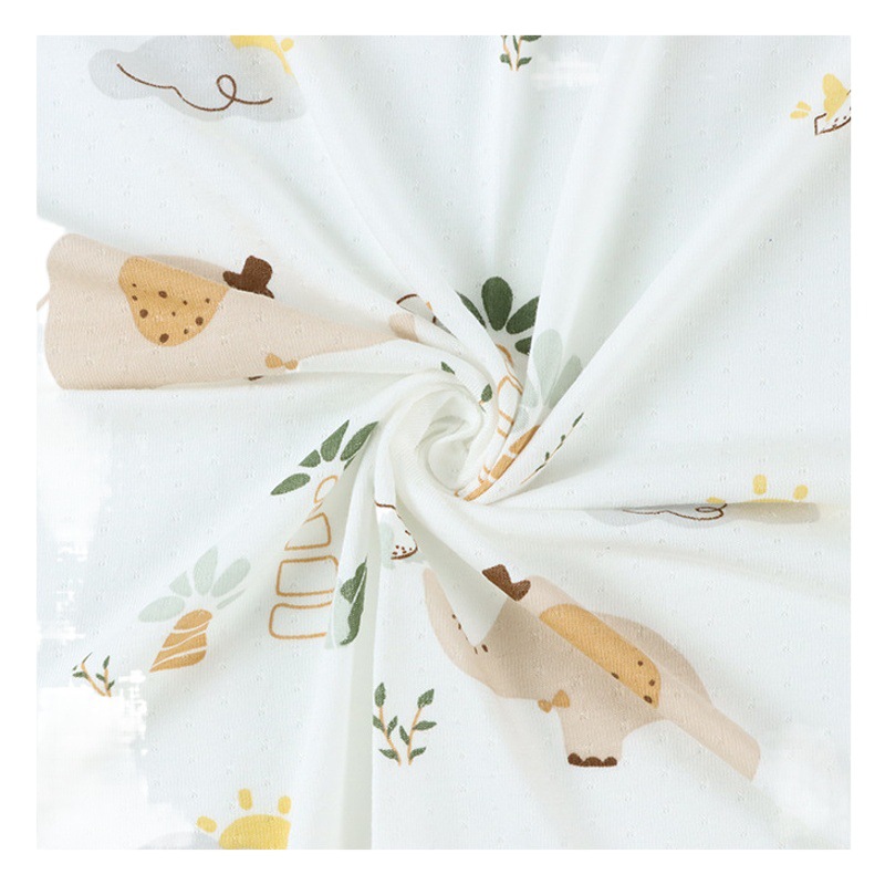Picture of Cool Bamboo Fiber Fabric Jacquard Idea Fabric Cartoon Printed Baby Sweatshirt Short Sleeve Anti-mosquito Pants T-shirt Fabric