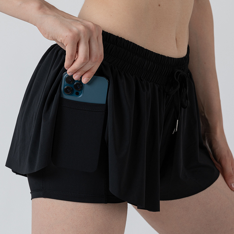 Picture of 2024 New Cross-Border Amazon Popular Yoga Wear Running Fitness Tennis Skirt Pants Pocket Sports Shorts for Women