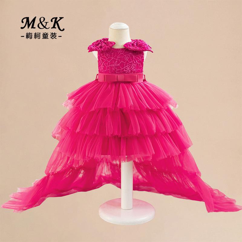 Cross-Border New Children's Dress Girl Princess Dress One-Year-Old Dress Summer Long Dress Sleeveless Mesh Tail Dress