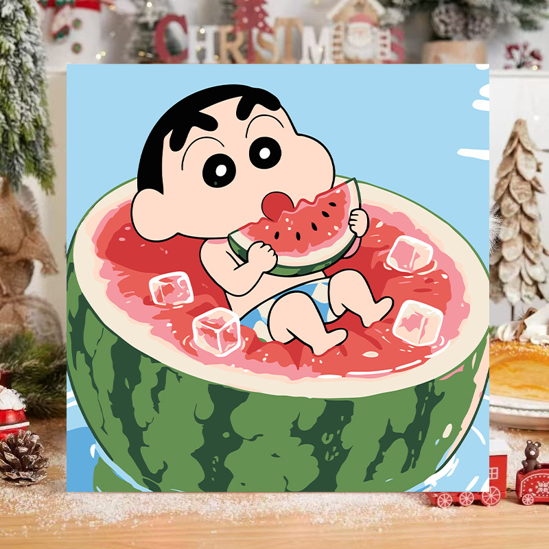 Picture of The child prodigy of Naohai diy digital oil painting manual coloring animation Ao C Naozha oil painting decorative painting