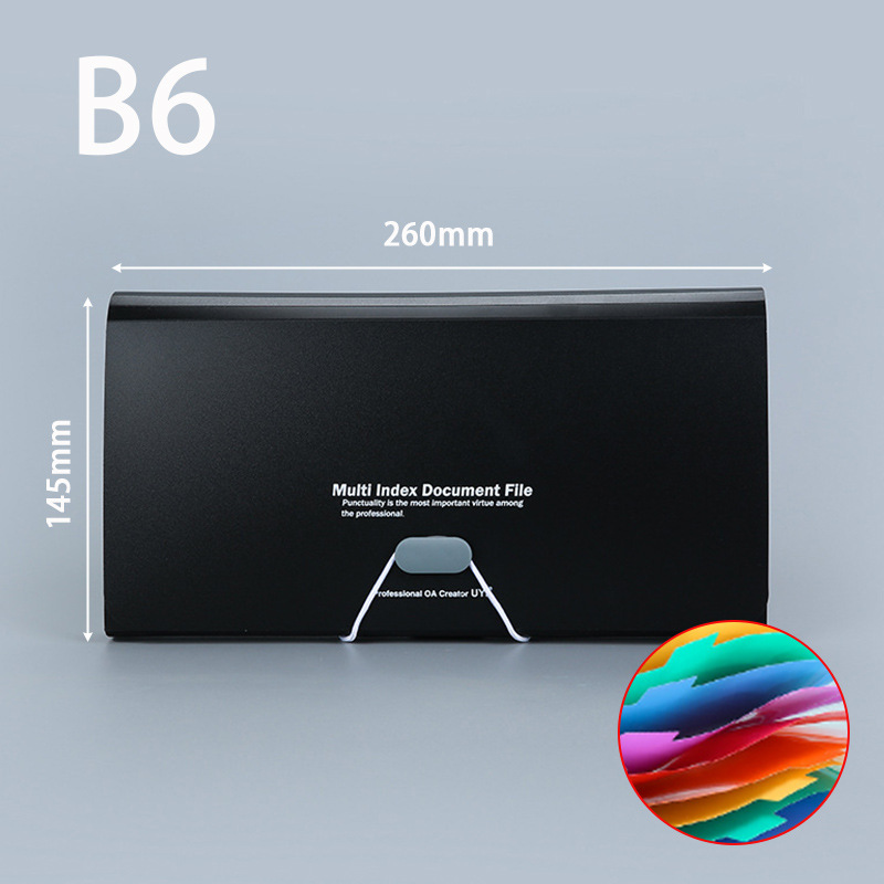 Picture of Rainbow organ bag folder file clip plastic rope bundle office A6 mini bill bag 13 storage clip wholesale