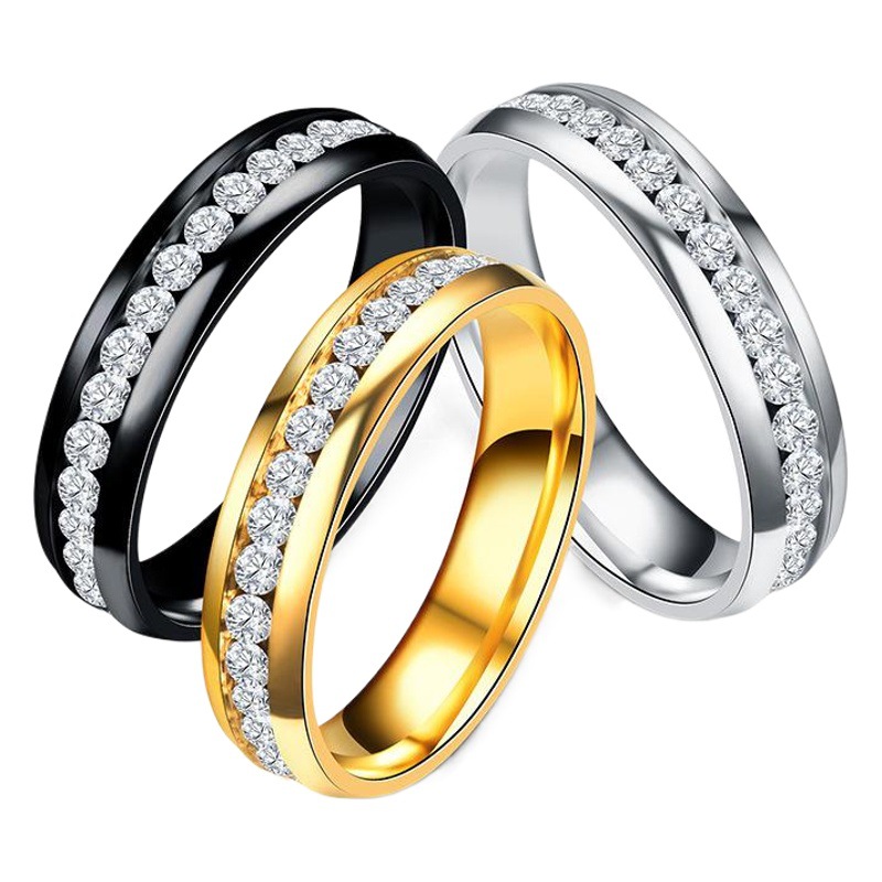 European and American Export Jewelry, Inner and Outer Curved Dots, Diamonds, Peripheral Dots, Stainless Steel Rings Manufacturer Wholesale