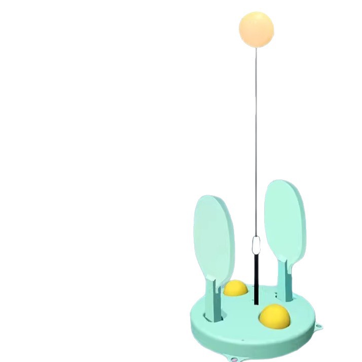 Picture of Table Tennis Trainer Elastic Flexible Shaft Height Adjustable Household Plastic Base Single Kidsren's Table Tennis Trainer