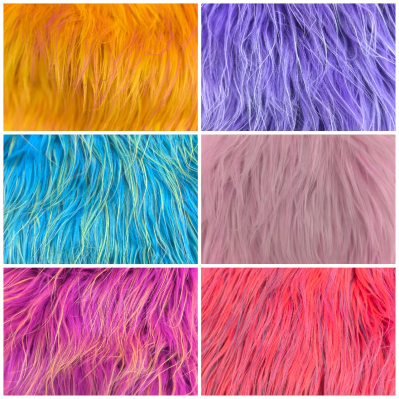 In-Stock Two-Tone Jacquard Plush Long-Haired Doll with Gradient Color Plush Hair