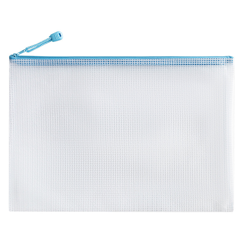 Picture of A4 Thickened Grid Document Bag Student Subject Classification Bag PVC Transparent Waterproof Zipper Storage Bag Information Bag
