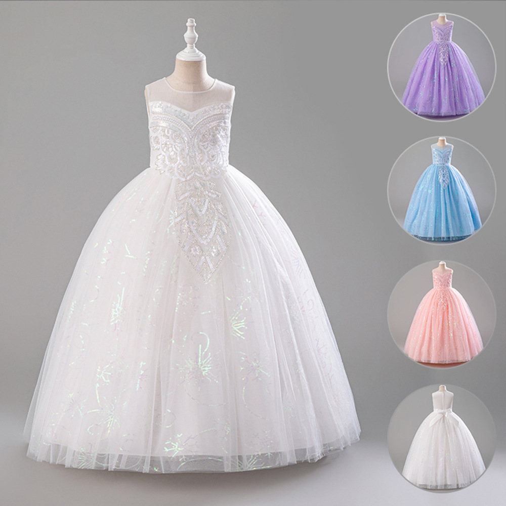 Children's Dress One-year-old Girl Princess Dress Poncho Mesh dress European and American Performance Festival Xiyin Cross-border Children's Dress
