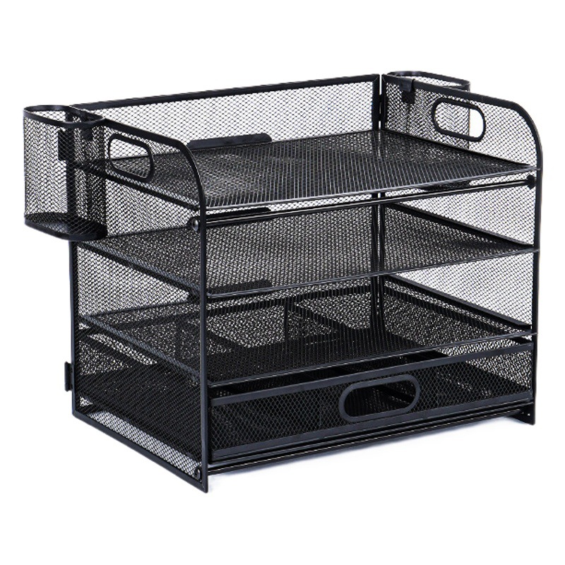 Cross-border Removable Four-layer Desktop File Rack File Frame File Frame Drawer-type File Storage Rack Storage Basket