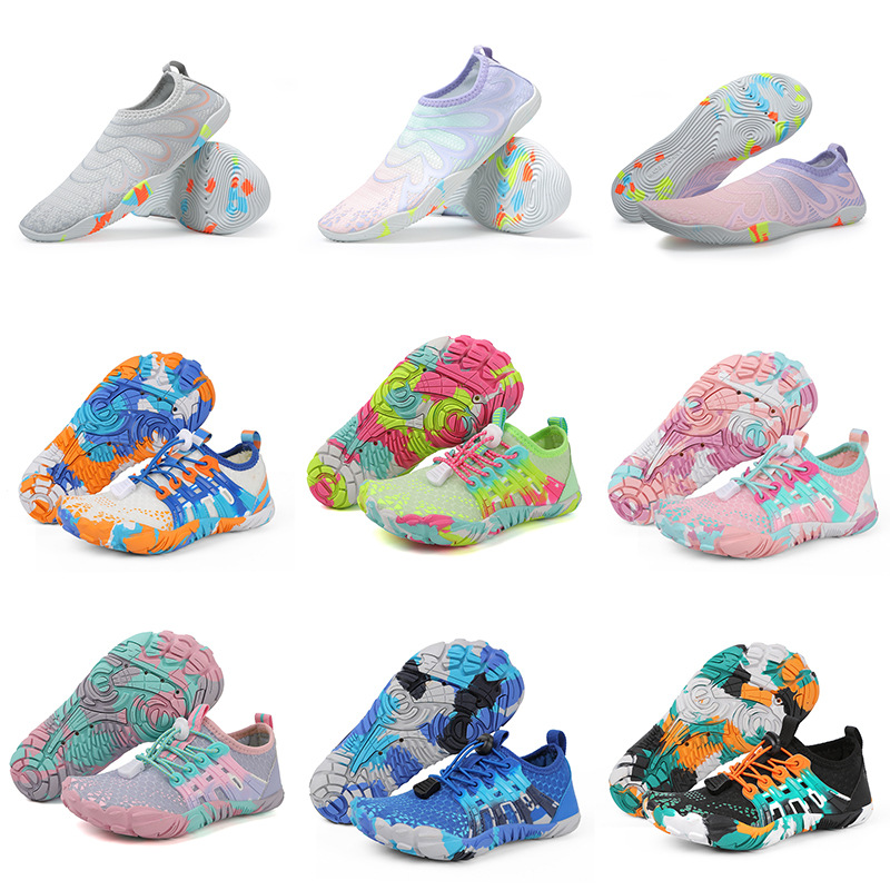 Summer 26-46 Family Kidsren's River Tracing Shoes, Non-Slip and Wear-Resistant Barefoot Wading Shoes, Skin-Friendly Soft-Soled Quick-Drying Beach Shoes