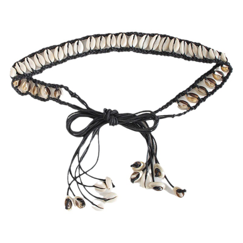 Summer Women's Shell Natural Woven Ethnic Style Decoration Handmade Women's Waist Rope Fashion Bohemian Style Women's Belt
