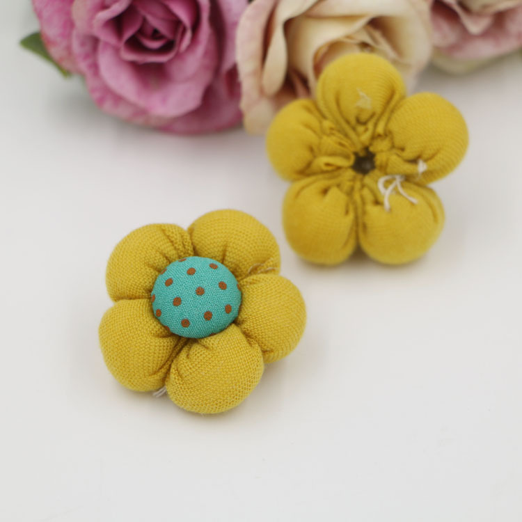Picture of Handmade DIY jewelry accessories children hair accessories material wholesale baby hairpin fabric pumpkin flower shoes flower decoration