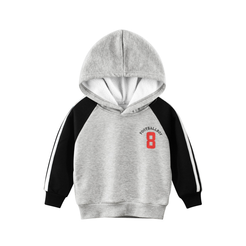  version of children's clothing autumn new children's clothing men's baby hoodie plus velvet 