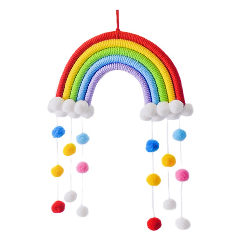 ins new cloud rainbow ornaments hand-woven Nordic style bedroom hanging ornaments wall decoration baby room decoration props