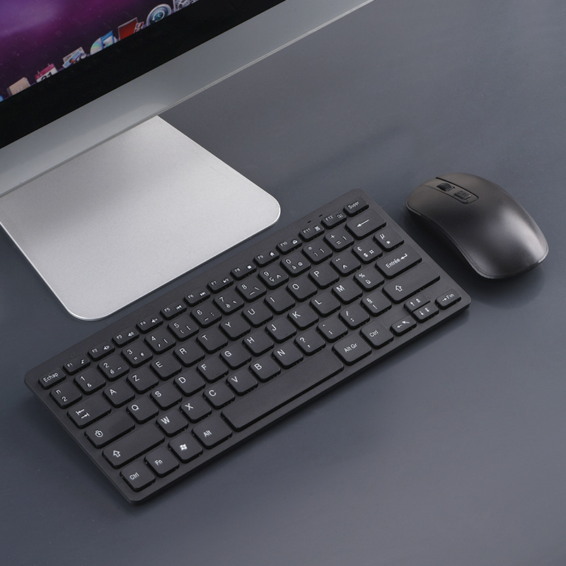 Picture of French keyboard French wireless keyboard laptop desktop computer French learning wireless keyboard mouse