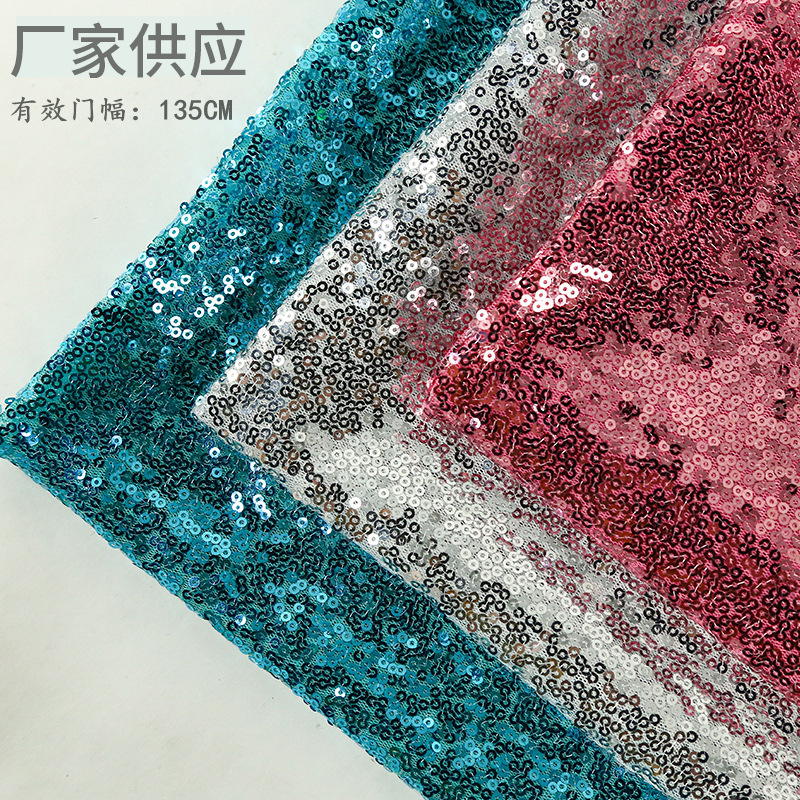Spot wholesale 3mm sequin cloth scrambled sequin fabric wedding costume sequin fabric beaded fabric