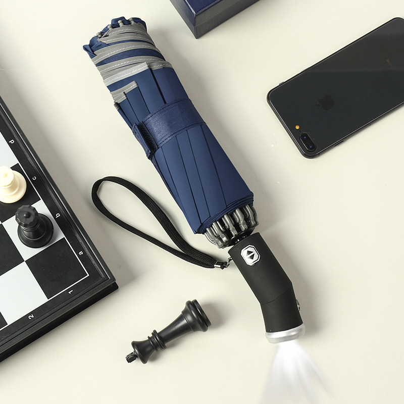 Picture of Fully Automatic Foldableing High-End Umbrella for Women, High-End, Sunny and Rainy Dual-Use Umbrella, Reverse Umbrella That Can Be Rotated with Logo