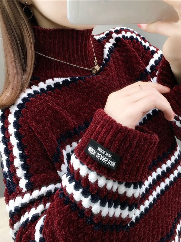 Picture of This year's popular turtleneck women's sweater 2024 autumn and winter New popular loose outer wear lazy style thick bottoming shirt