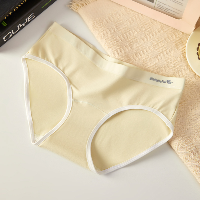 Picture of 80 Count Cotton Extended Crotch Pure Cotton Sexy Women's Underwear 7A Antibacterial Mid-Waist Butt Lift Seamless Briefs