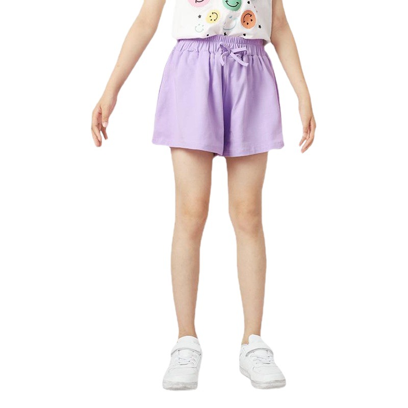 Children's Pants Summer Korean Style New Girls Casual Shorts Big Kids Bow Solid Color Pants Girls' Shorts for Hair