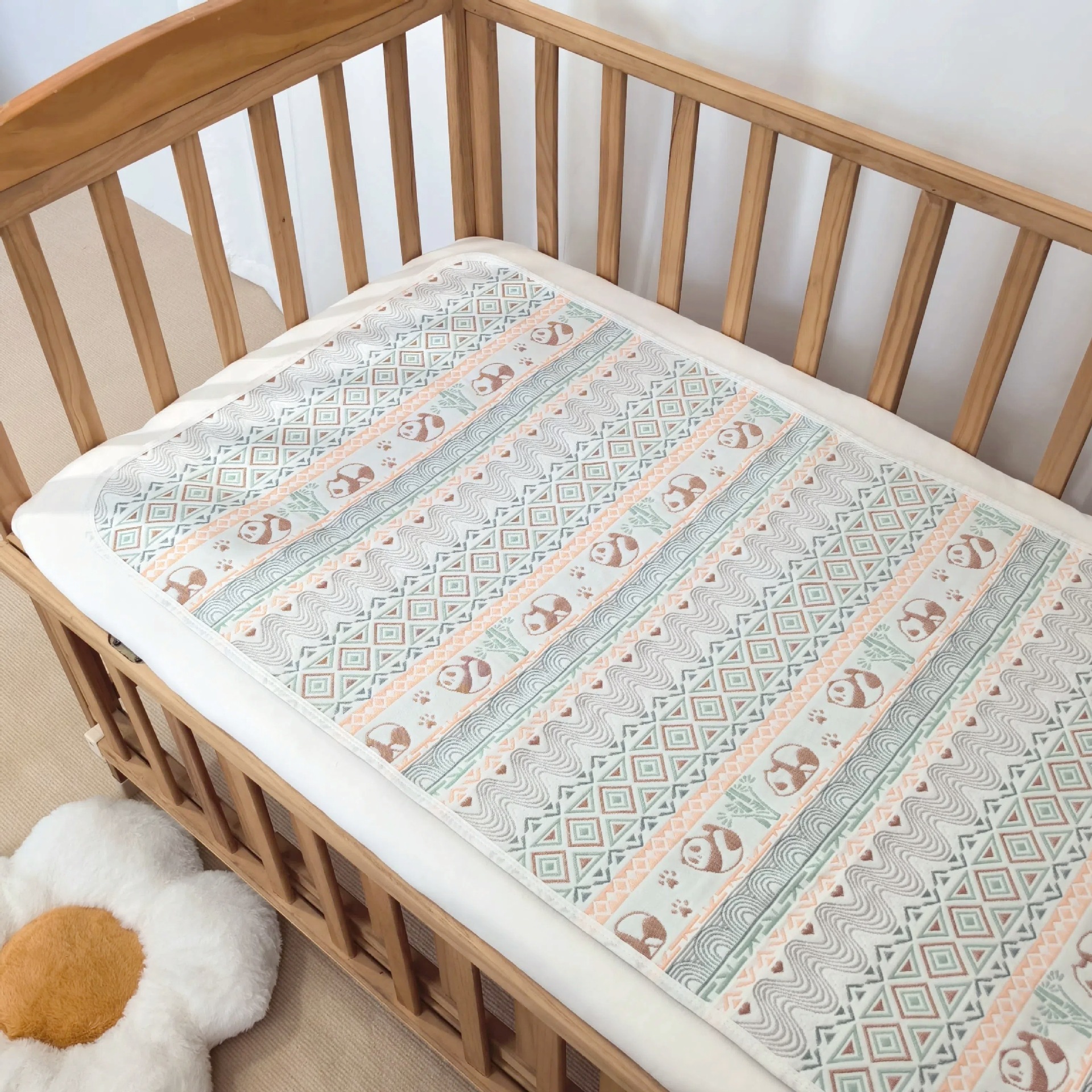Picture of Baby Gauze Mat Pure Cotton Bed Cover Baby Soft Mat Baby Mat Summer Sweat-Absorbent Breathable Kindergarten Mat