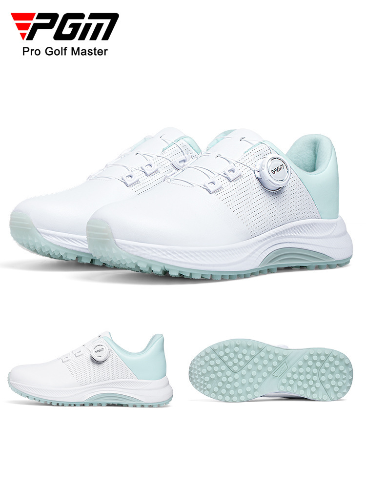 PGM Golf Shoes Summer Women's Shoes Waterproof Knob Women's Sports Shoes Non-slip Shock-cushioning Lightweight Nail-free Shoes