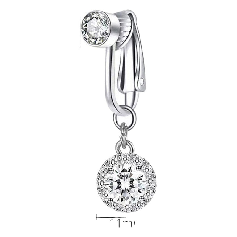 European and American Fashion Amazon Cross-Border E-Commerce Supply Disc Diamond-Free Piercing Jewelry Navel Ring Navel Nail
